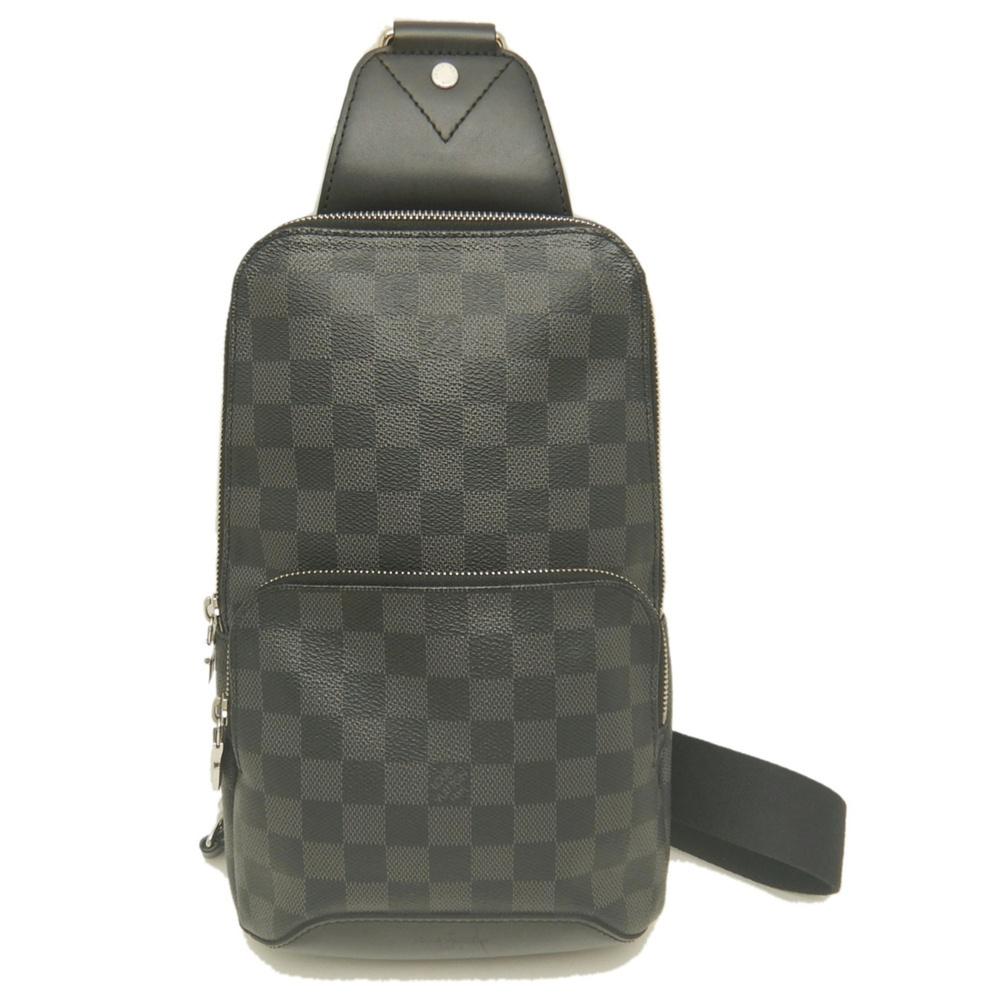 LOUIS VUITTON Damier Graphite Avenue Sling Bag N41719 Body Noir Men's 254360